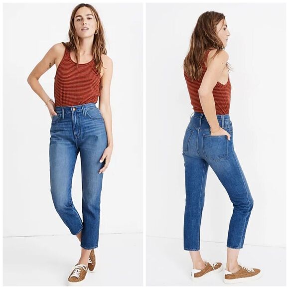 Madewell Momjean in Medium/Light Wash Stratfield | SZ 25 - Picture 1 of 12